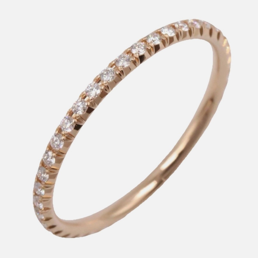 $3100 TIFFANY & CO 18K Yellow Gold METRO Diamond FULL Eternity Ring